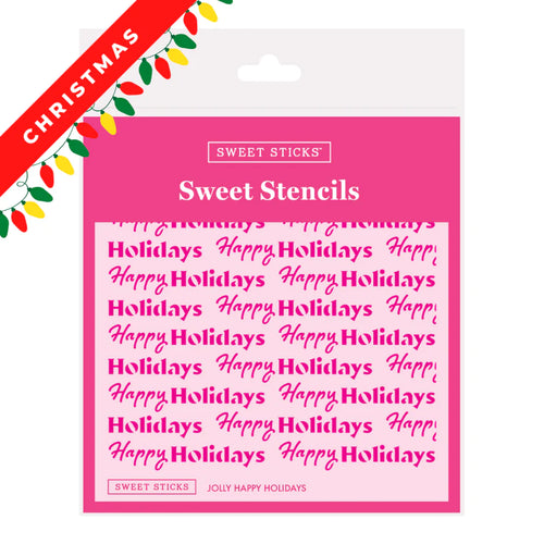 Sweet Sticks Stencil - Jolly Happy Holidays