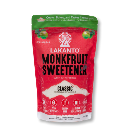 Lakanto Classic Monkfruit Sweetener White Sugar Replacement 500g