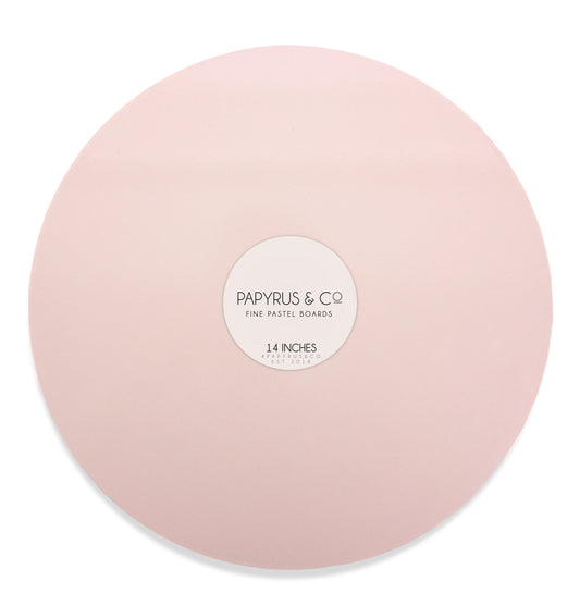 Pastel Pink Round Masonite Board - 14" (35cm)