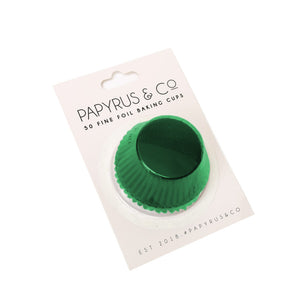 Papyrus and Co 50PK Foil Baking Cups - Green Standard 50mm