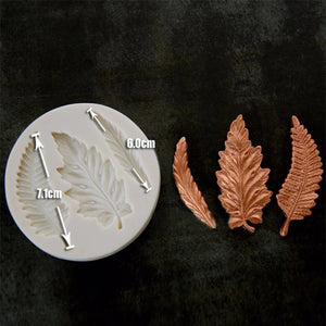 Silicone Mould - 3 x Assorted Leaves
