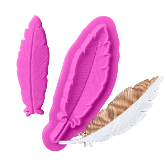 Silicone Mould - Double Sided Single Feather - S31.