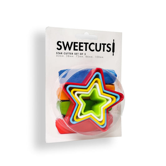 Sweet Cuts Star Cutter Set of 5.