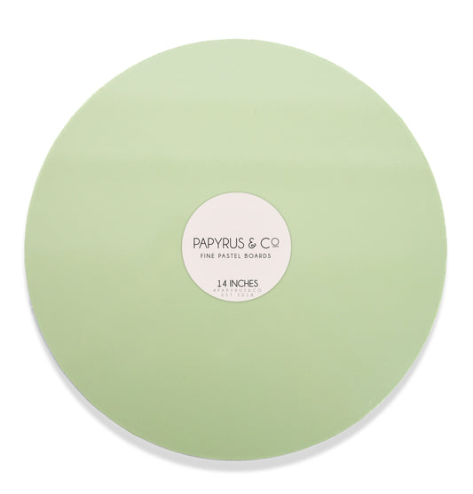 Pastel Green Round Masonite Board - 14" (35cm)