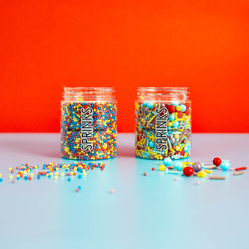 70g Sprinks Sprinkle Mix - Wiggly, Wild & Wacky - Nonpareils.