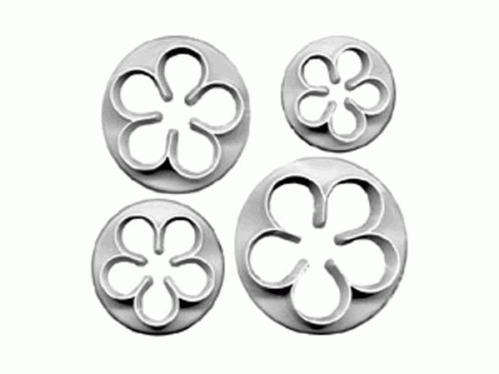 4PC 5 Petal Flower Cutter Set.