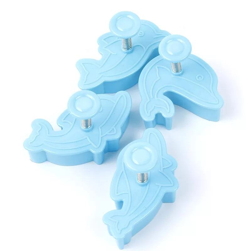 4PC Dolphin Plunger Cutter Set