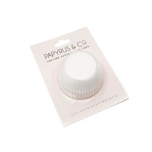 100pk Papyrus and Co Greaseproof Baking Cups - White 44mm