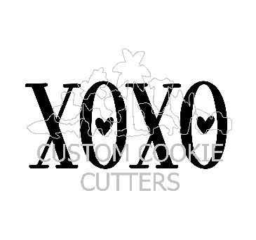 Custom Cookie Cutters Embosser - XOXO. - LAST ONE