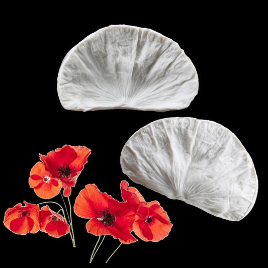 Silicone Mould - Poppy Petal Veiner - S163.