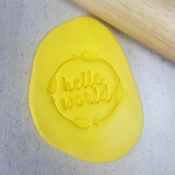 Custom Cookie Cutters Embosser - Hello World
