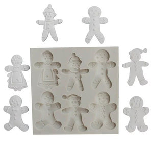 Silicone Mould - Assorted Gingerbread Men - S365