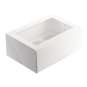 Detpak White Cupcake Box - 6 Hole