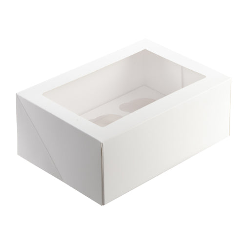 Detpak White Cupcake Box - 6 Hole