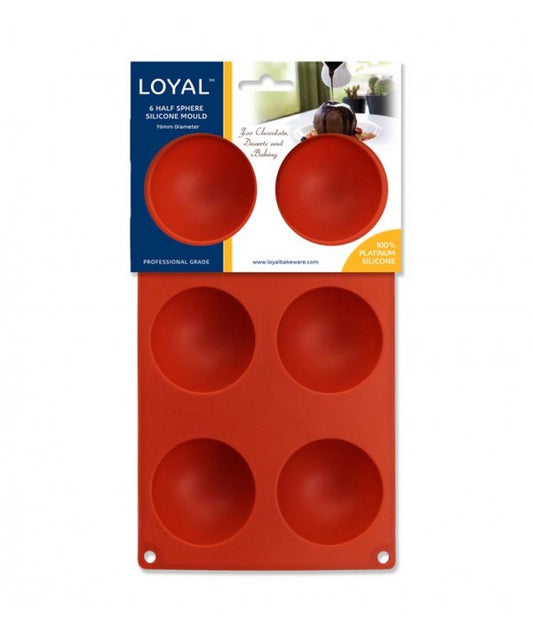 Loyal Silicone Mould - 6 Half Sphere / Round Dome.