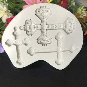 Silicone Mould - 3PC Assorted Cross - S171