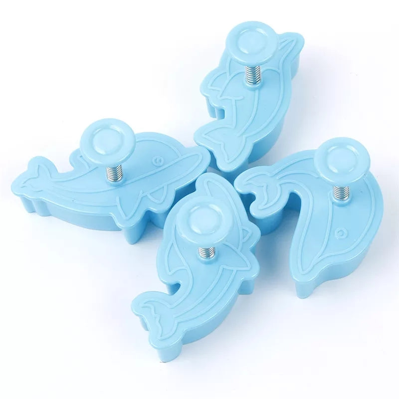 4PC Dolphin Plunger Cutter Set