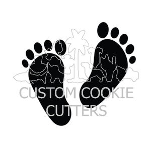 Custom Cookie Cutters Embosser - Baby Feet