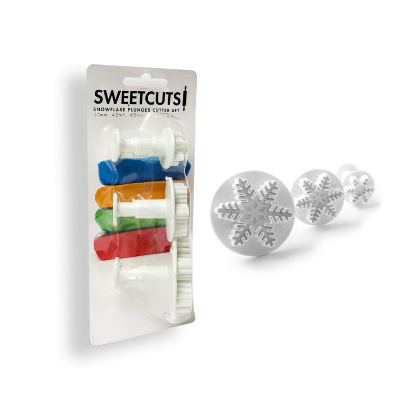 Sweet Cuts Snowflake Plunger Cutter Set.