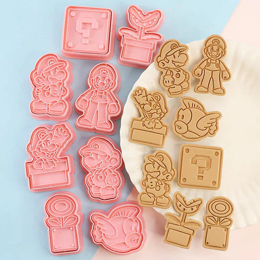 Super Mario Cookie Cutter and Stamp - 8 Piece Set - V1.