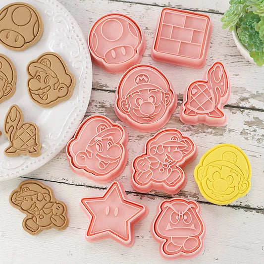 Super Mario Cookie Cutter and Stamp - 8 Piece Set - V2.