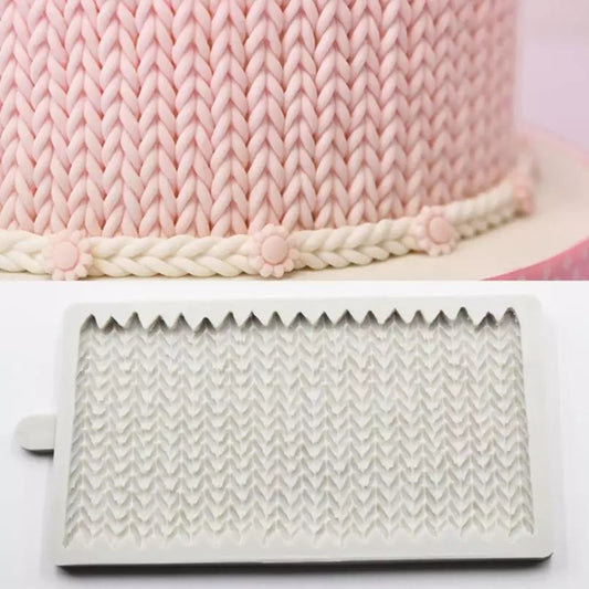 Silicone Mould - Knitted Strips - S407