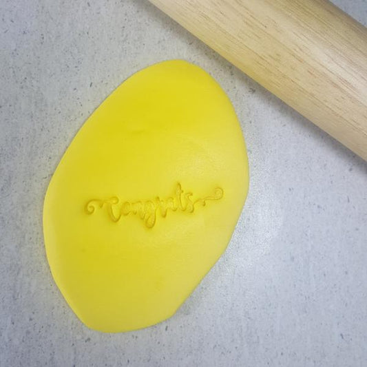 Custom Cookie Cutters Embosser - Congrats.