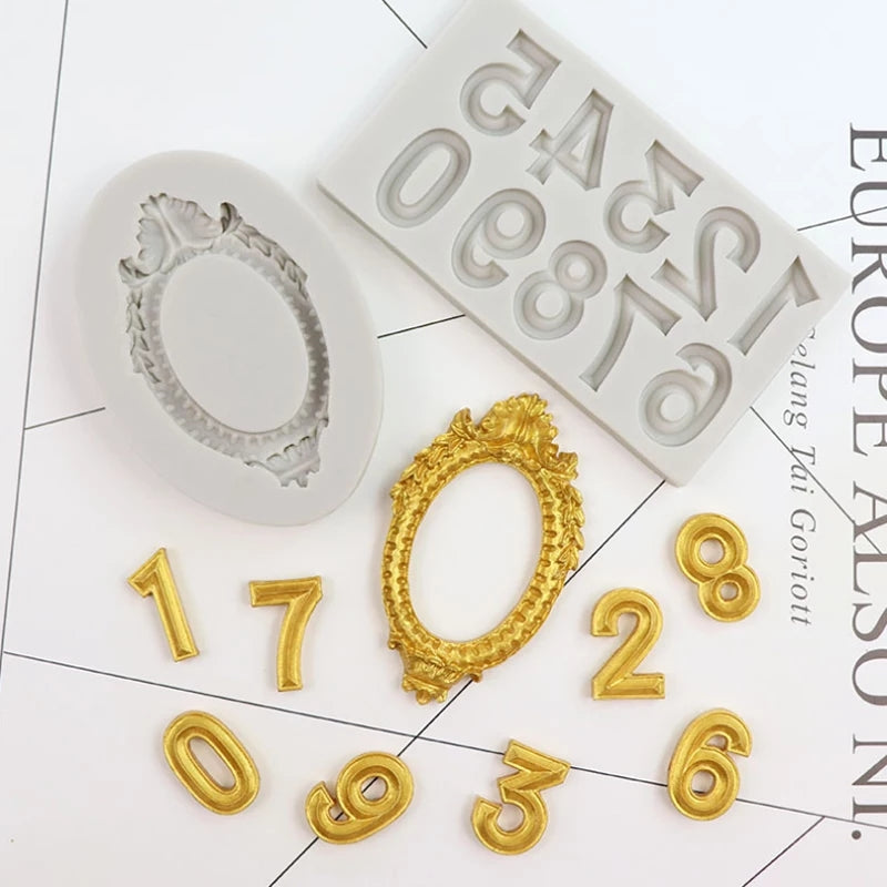 Silicone Mould - Bold Numbers - S317.