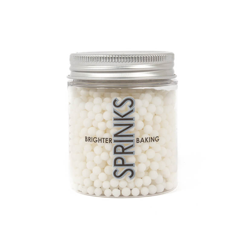 65g Sprinks 4mm Cachous - Matte White