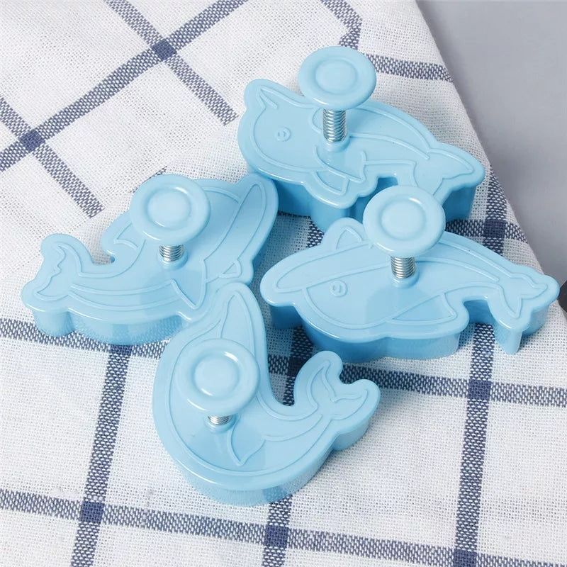 4PC Dolphin Plunger Cutter Set