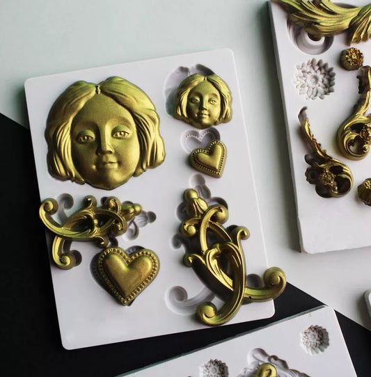 Silicone Mould - Nouveau 2 / Lady Head - S3.