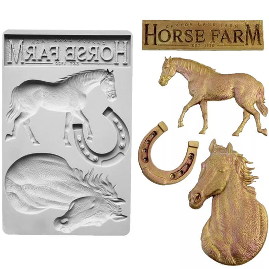 Silicone Mould - Horse Farm - S399
