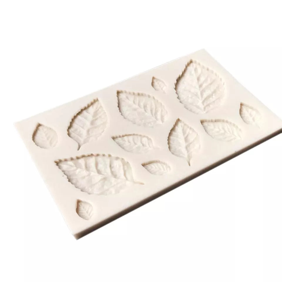 Silicone Mould - Assorted Tree Leaves - S77.