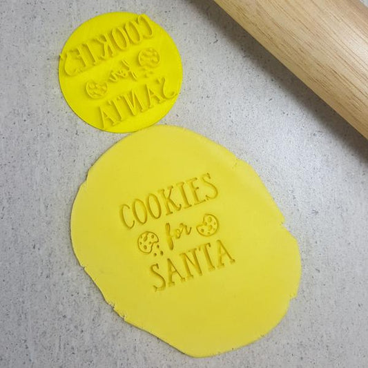 Custom Cookie Cutters Embosser - Cookies for Santa.