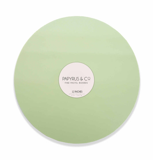 Pastel Green Round Masonite Board - 12" (30cm)