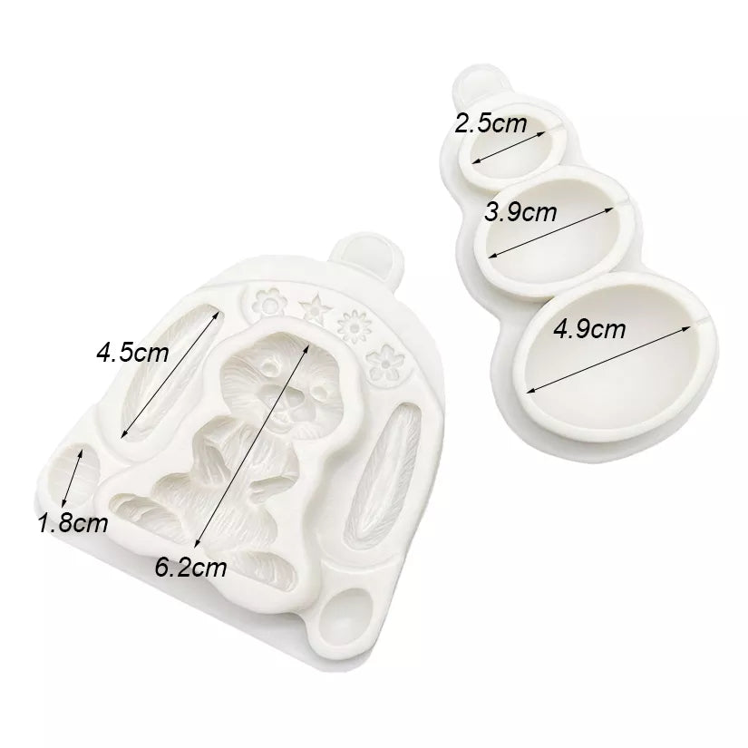 Silicone Mould - Set of 3 Eggs - S422