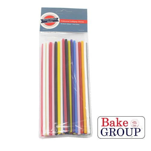 50pk Lollipop Sticks - coloured