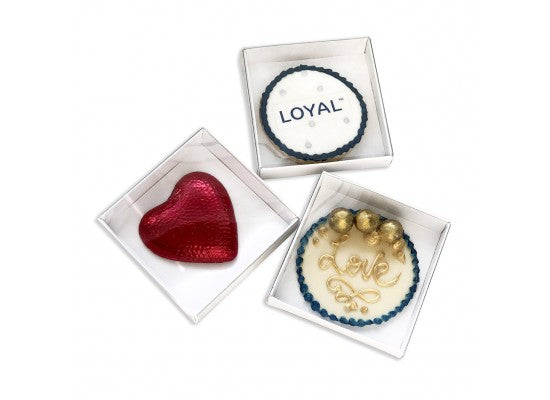Loyal Single Cookie Box - White / Clear Lid - 3.5