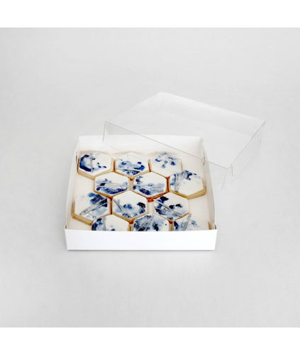 Loyal Clear Lid White Biscuit Box - 6