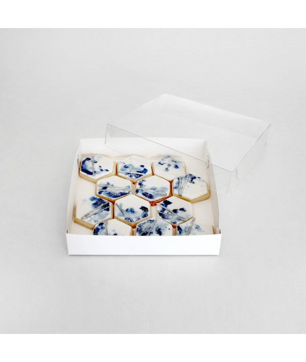 Loyal Clear Lid White Biscuit Box - 6