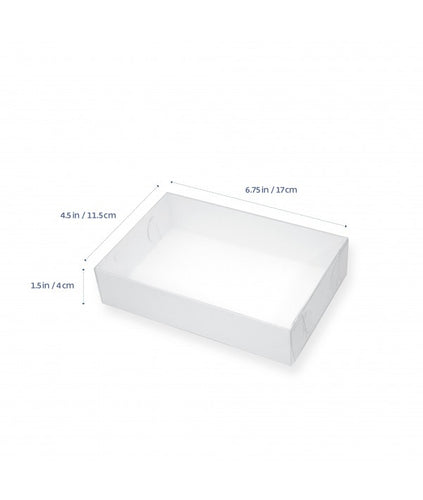 Loyal Clear Lid 2 Biscuit Box - 6.75x4.5x1.5