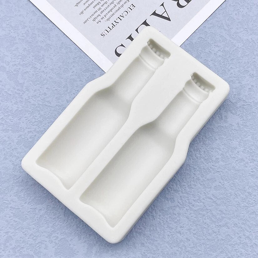 Silicone Mould - 2pc Beer Bottle - S445