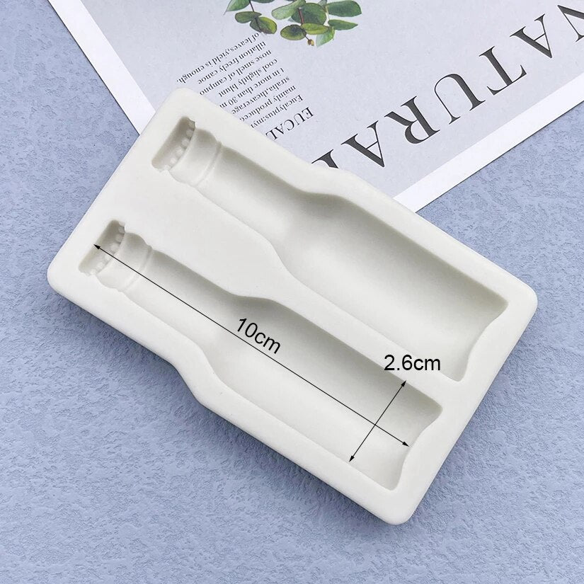 Silicone Mould - 2pc Beer Bottle - S445