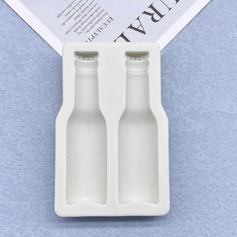 Silicone Mould - 2pc Beer Bottle - S445