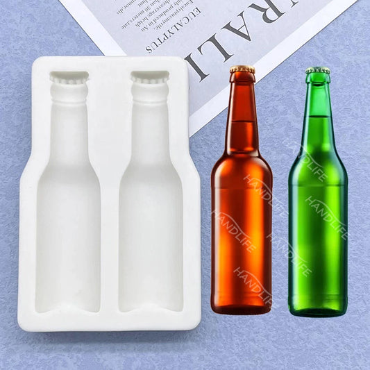 Silicone Mould - 2pc Beer Bottle - S445