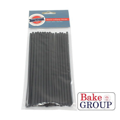 25pk Lollipop Sticks - Black