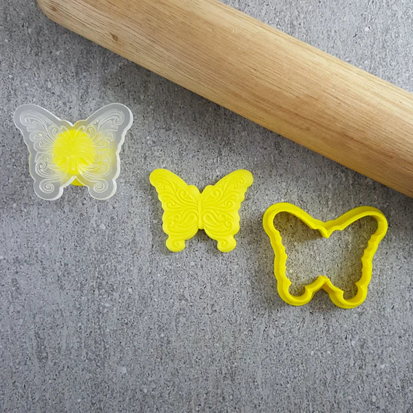 Custom Cookie Cutters - Butterfly Debosser and Cutter Set.
