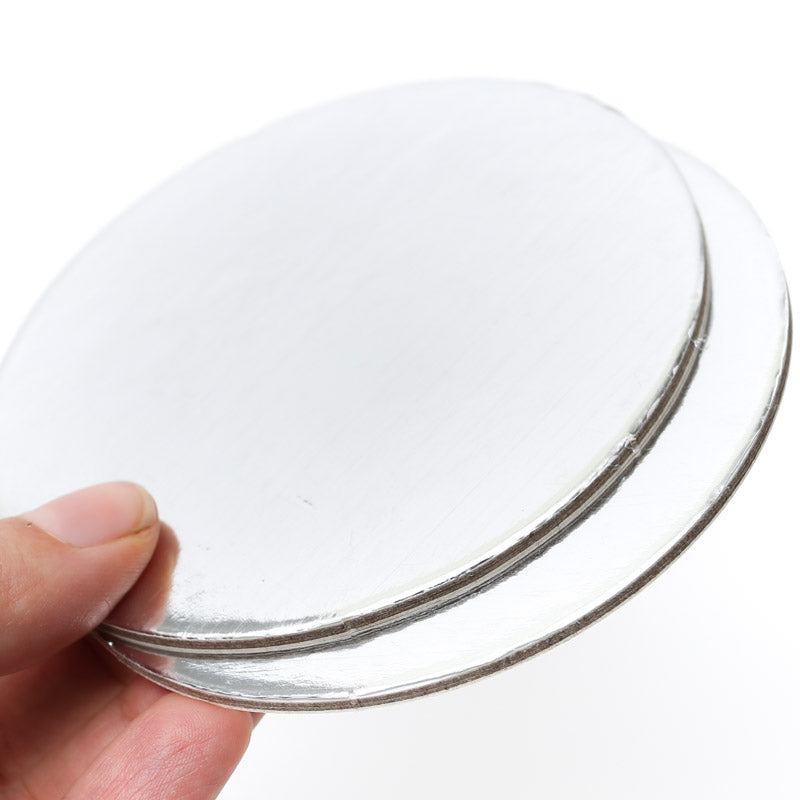 3 inch (7.5cm) Round 3mm Card Cake Board - Silver