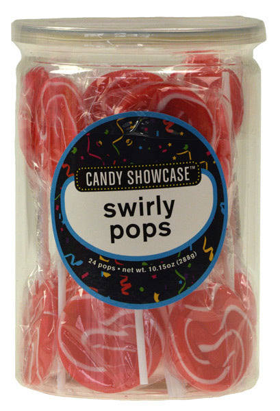 Candy Showcase Single Swirly Pop - Red