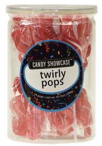 Candy Showcase Single Twirly Pop - Red and White